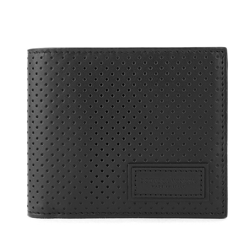 Bottega Veneta Perfo Leather Bifold Wallet Black